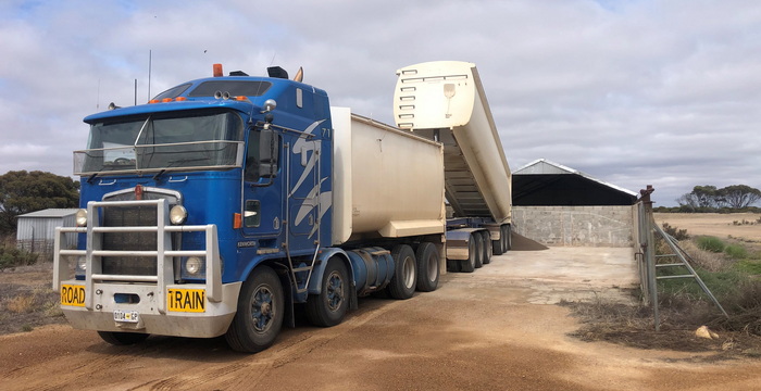 Truck Unloading Fertiliser - Esperance Organised Primary Producers Co-operative Ltd