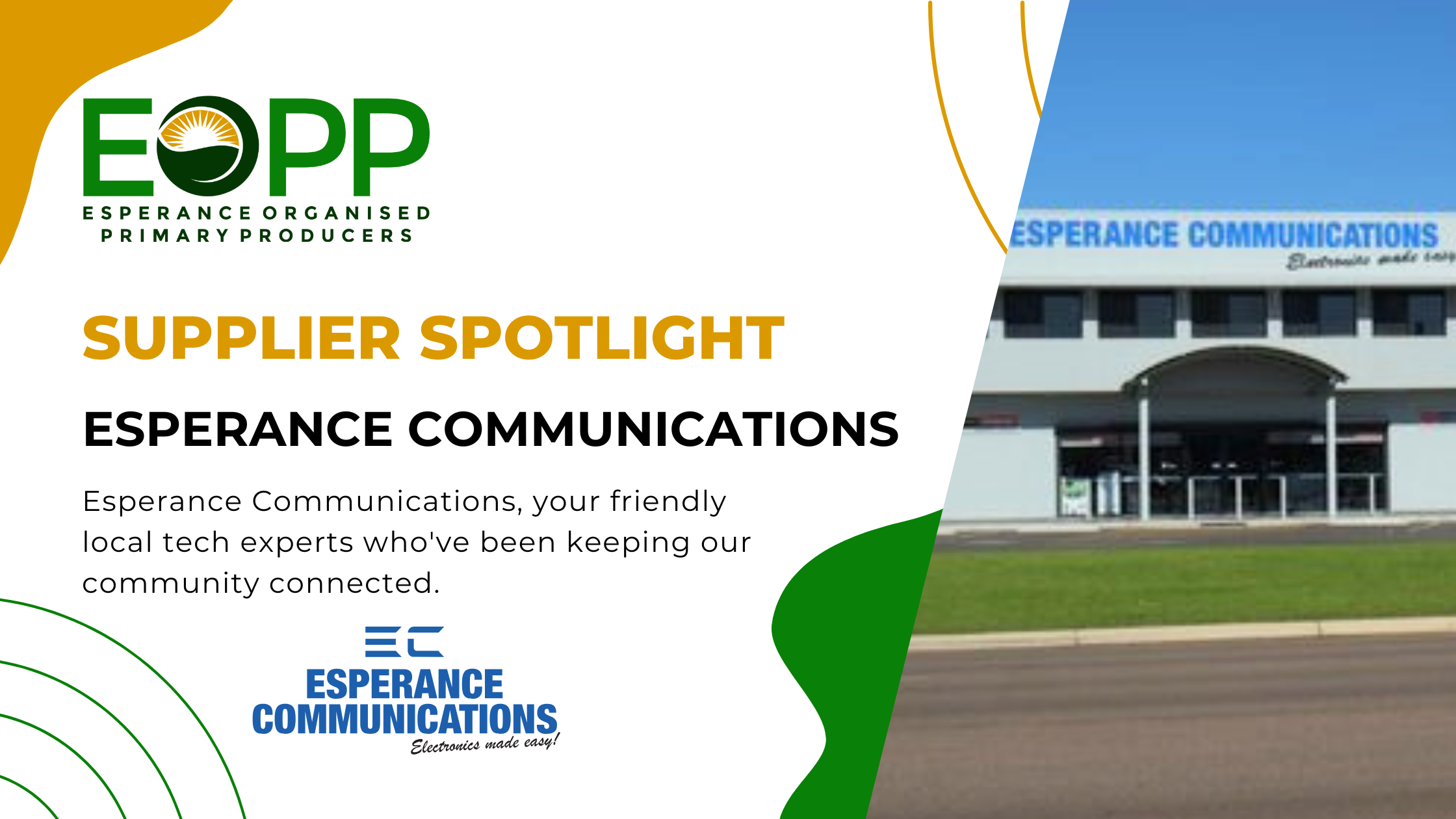 Esperance communications supplier spotlight